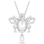 módny prívesok labuť labuť, biela, rhodiovaná B8ZNT213 Swarovski šperky