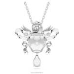 módny prívesok labuť labuť, biela, rhodiovaná B8ZNT213 Swarovski šperky - Image 4