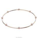 náhrdelník constella okrúhly výbrus, biely, pozlátený ružovým zlatom B8ZNT55 Swarovski šperky