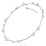 náhrdelník constella zmiešané kruhové výbrusy, biele, rhodiované B8ZNT77 Swarovski šperky - Image 3