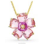 náhrdelník florere kvet, ružový, pozlátený B8ZNT69 Swarovski šperky