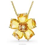 náhrdelník florere kvet, žltý, pozlátený B8ZNT84 Swarovski šperky