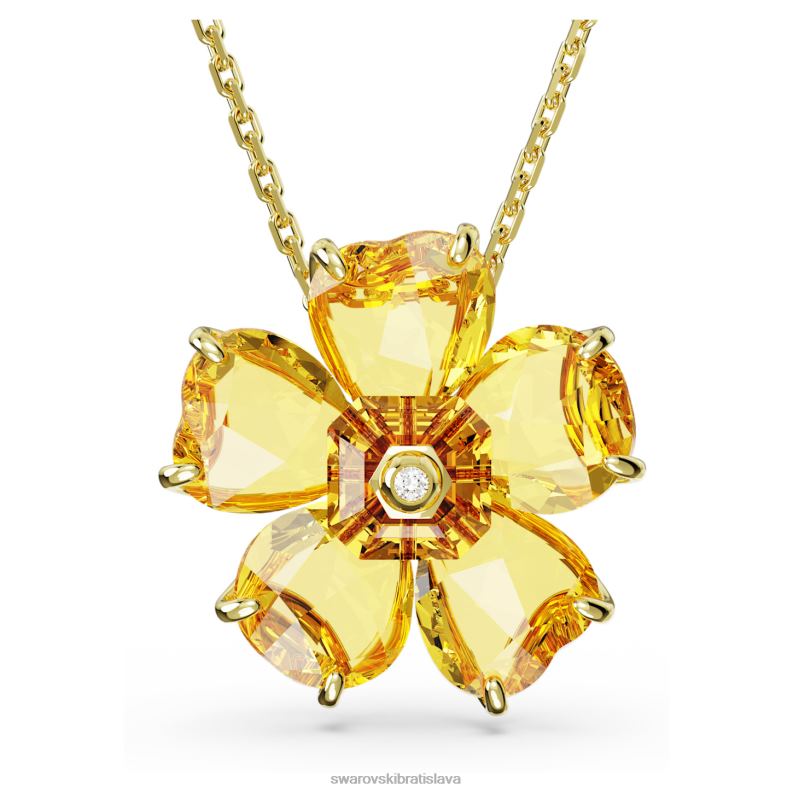 nahrdelnik_florere_kvet_zlty_pozlateny_b8znt84_swarovski_sperky.jpg náhrdelník florere kvet, žltý, pozlátený B8ZNT84 Swarovski šperky - Image 1