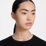 náhrdelník gema zmiešané rezy, biele, rhodiované B8ZNT19 Swarovski šperky - Image 2
