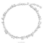 náhrdelník gema zmiešané rezy, biele, rhodiované B8ZNT19 Swarovski šperky - Image 3