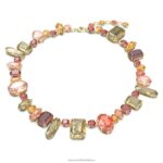 náhrdelník gema zmiešané strihy, viacfarebné, pozlátené B8ZNT104 Swarovski šperky