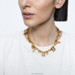 náhrdelník gema zmiešané strihy, viacfarebné, pozlátené B8ZNT152 Swarovski šperky - Image 2