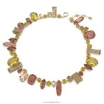 náhrdelník gema zmiešané strihy, viacfarebné, pozlátené B8ZNT152 Swarovski šperky - Image 3