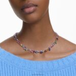 náhrdelník gema zmiešané strihy, viacfarebné, rhodiované B8ZNT12 Swarovski šperky - Image 2