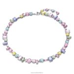 náhrdelník gema zmiešané strihy, viacfarebné, rhodiované B8ZNT12 Swarovski šperky