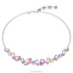 náhrdelník gema zmiešané strihy, viacfarebné, rhodiované B8ZNT4 Swarovski šperky