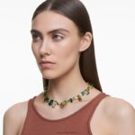 náhrdelník gema zmiešané strihy, zelené, pozlátené B8ZNT133 Swarovski šperky - Image 2