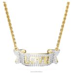 náhrdelník lásky volta biela, pozlátená B8ZNT91 Swarovski šperky