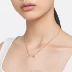 náhrdelník na deň matiek srdce, biele, pozlátené B8ZNT243 Swarovski šperky - Image 2
