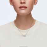 náhrdelník nekonečna infinity, biele, rhodiované B8ZNT75 Swarovski šperky - Image 2