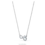 náhrdelník nekonečna infinity, biele, rhodiované B8ZNT75 Swarovski šperky - Image 3