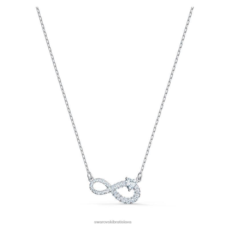 nahrdelnik_nekonecna_infinity_biele_rhodiovane_b8znt75_swarovski_sperky.jpg náhrdelník nekonečna infinity, biele, rhodiované B8ZNT75 Swarovski šperky - Image 1