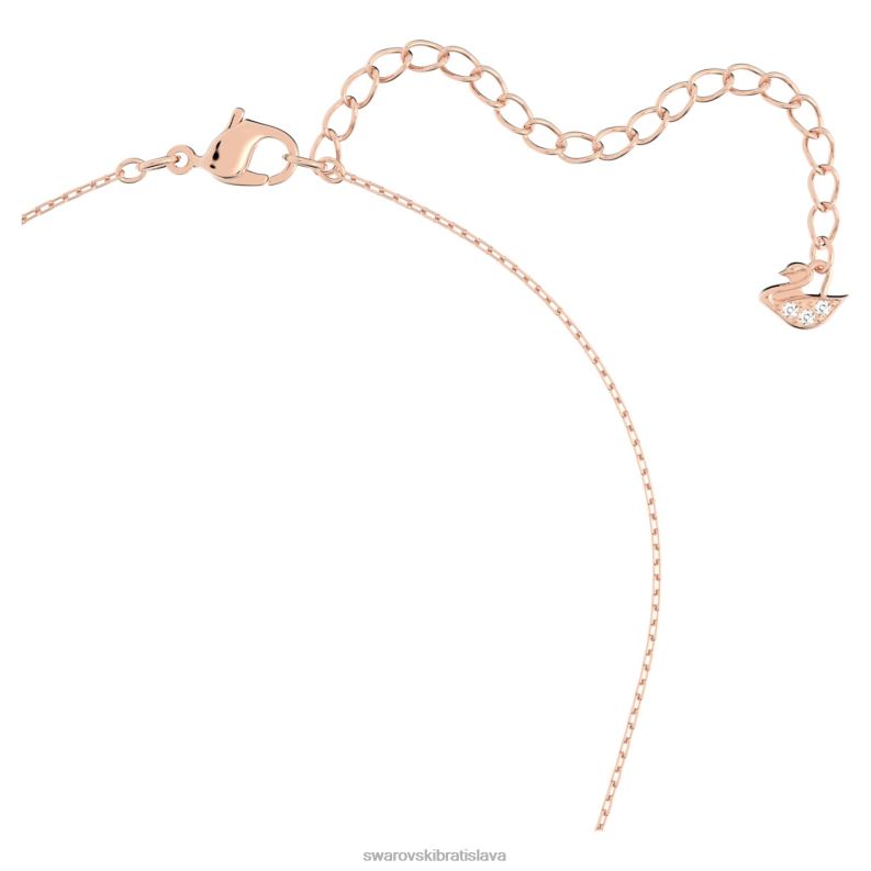 náhrdelník nekonečna nekonečno a srdce, biela, povrchová úprava zmiešaný kov B8ZNT65 Swarovski šperky - Image 3
