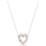 náhrdelník nekonečna srdce, biela, povrchová úprava zmiešaný kov B8ZNT76 Swarovski šperky