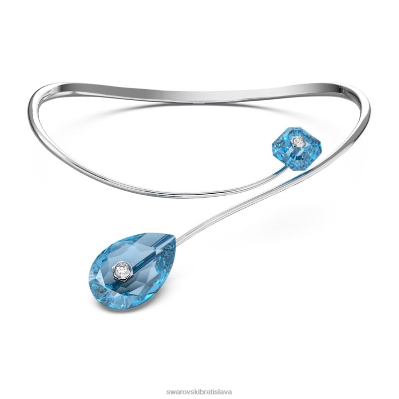 nahrdelnik_numina_modra_rhodiovana_b8znt80_swarovski_sperky.jpg náhrdelník numina modrá, rhodiovaná B8ZNT80 Swarovski šperky - Image 1