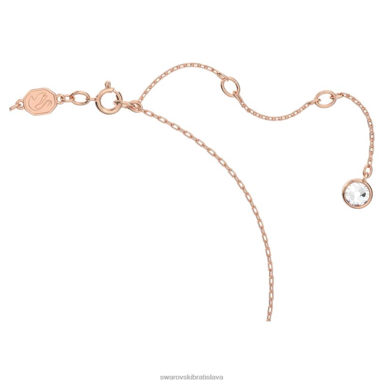 náhrdelník stella zmiešané strihy, hviezdicové, biele, pozlátené ružovým zlatom B8ZNT118 Swarovski šperky - Image 3