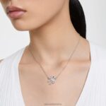 náhrdelník volta mašlička, biela, rhodiovaná B8ZNT258 Swarovski šperky - Image 2