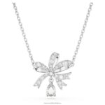 náhrdelník volta mašlička, biela, rhodiovaná B8ZNT258 Swarovski šperky