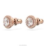 napichovacie náušnice constella okrúhly výbrus, dlažba, biela, pozlátená ružovým zlatom B8ZNT670 Swarovski šperky - Image 4