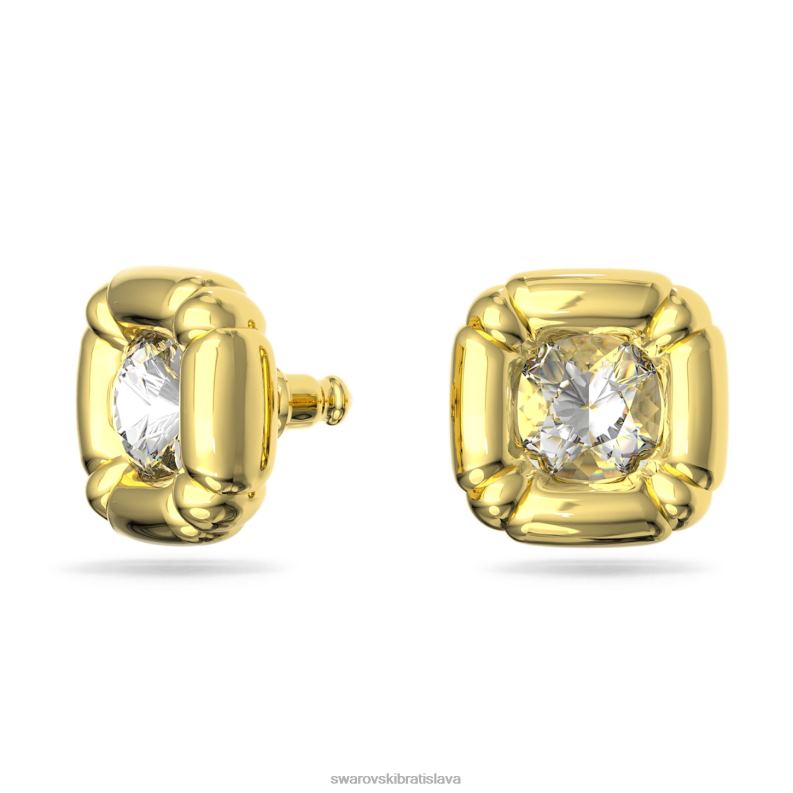 napichovacie náušnice dulcis vankúšový strih, zlatý tón, pozlátený B8ZNT738 Swarovski šperky - Image 3