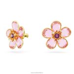 napichovacie náušnice florere kvet, ružový, pozlátený B8ZNT655 Swarovski šperky - Image 3