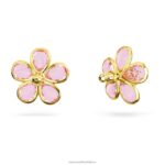 napichovacie náušnice florere kvet, ružový, pozlátený B8ZNT655 Swarovski šperky - Image 5