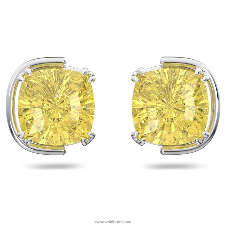 napichovacie_nausnice_harmonia_vankusovy_strih_zlty_rhodiovany_b8znt708_swarovski_sperky.jpg napichovacie náušnice harmonia vankúšový strih, žltý, rhodiovaný B8ZNT708 Swarovski šperky - Image 1