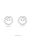 napichovacie náušnice kreativity biela, rhodiovaná B8ZNT664 Swarovski šperky