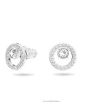 napichovacie náušnice kreativity biela, rhodiovaná B8ZNT664 Swarovski šperky - Image 3