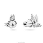 napichovacie náušnice lilia motýľ, modrá, rhodiovaná B8ZNT678 Swarovski šperky - Image 4