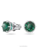 napichovacie náušnice okrúhleho strihu májová, zelená, rhodiovaná B8ZNT660 Swarovski šperky - Image 3