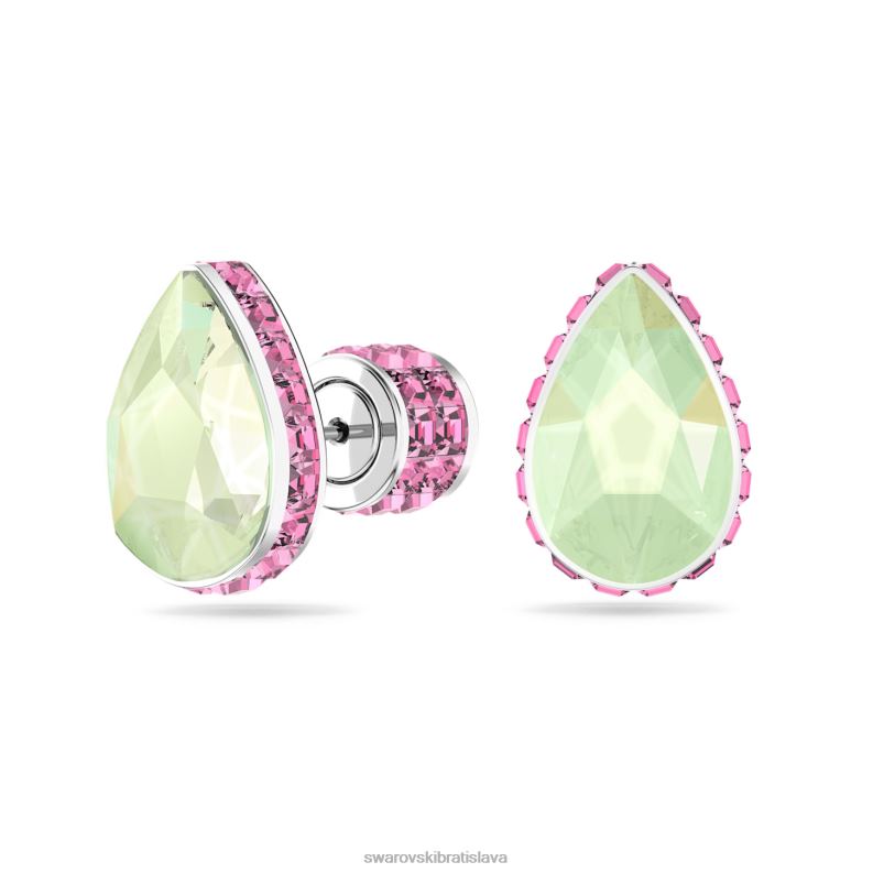 napichovacie náušnice orbita drop cut, viacfarebné, rhodiované B8ZNT700 Swarovski šperky - Image 3