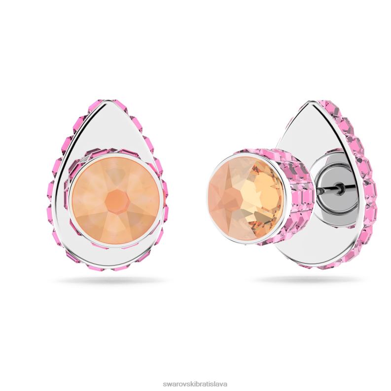napichovacie náušnice orbita drop cut, viacfarebné, rhodiované B8ZNT700 Swarovski šperky - Image 4