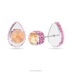 napichovacie náušnice orbita drop cut, viacfarebné, rhodiované B8ZNT700 Swarovski šperky - Image 5