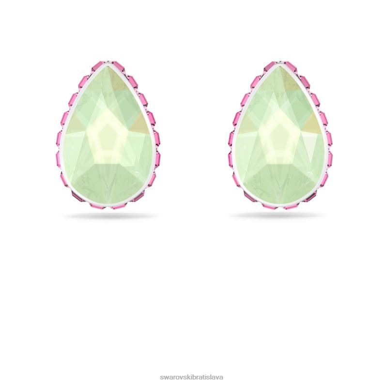 napichovacie náušnice orbita drop cut, viacfarebné, rhodiované B8ZNT700 Swarovski šperky - Image 1
