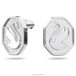 napichovacie náušnice signum labuť, biela, rhodiovaná B8ZNT742 Swarovski šperky - Image 3