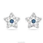 napichovacie náušnice stella zmiešané strihy, hviezdicové, modré, rhodiované B8ZNT703 Swarovski šperky
