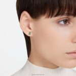 napichovacie náušnice stilla hruškový rez, zelený, pozlátený B8ZNT676 Swarovski šperky - Image 2