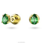 napichovacie náušnice stilla hruškový rez, zelený, pozlátený B8ZNT676 Swarovski šperky - Image 3