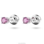 napichovacie náušnice stilla okrúhly výbrus, fialová, rhodiovaná B8ZNT704 Swarovski šperky - Image 4