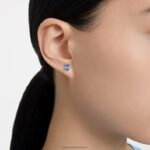 napichovacie náušnice stilla osemhranný výbrus, modrý, rhodiovaný B8ZNT693 Swarovski šperky - Image 2
