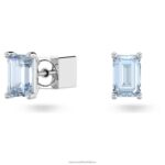 napichovacie náušnice stilla osemhranný výbrus, modrý, rhodiovaný B8ZNT693 Swarovski šperky - Image 3