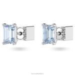 napichovacie náušnice stilla osemhranný výbrus, modrý, rhodiovaný B8ZNT693 Swarovski šperky - Image 4