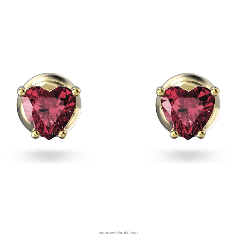 napichovacie_nausnice_stilla_srdce_cervene_pozlatene_b8znt673_swarovski_sperky.jpg napichovacie náušnice stilla srdce, červené, pozlátené B8ZNT673 Swarovski šperky - Image 1