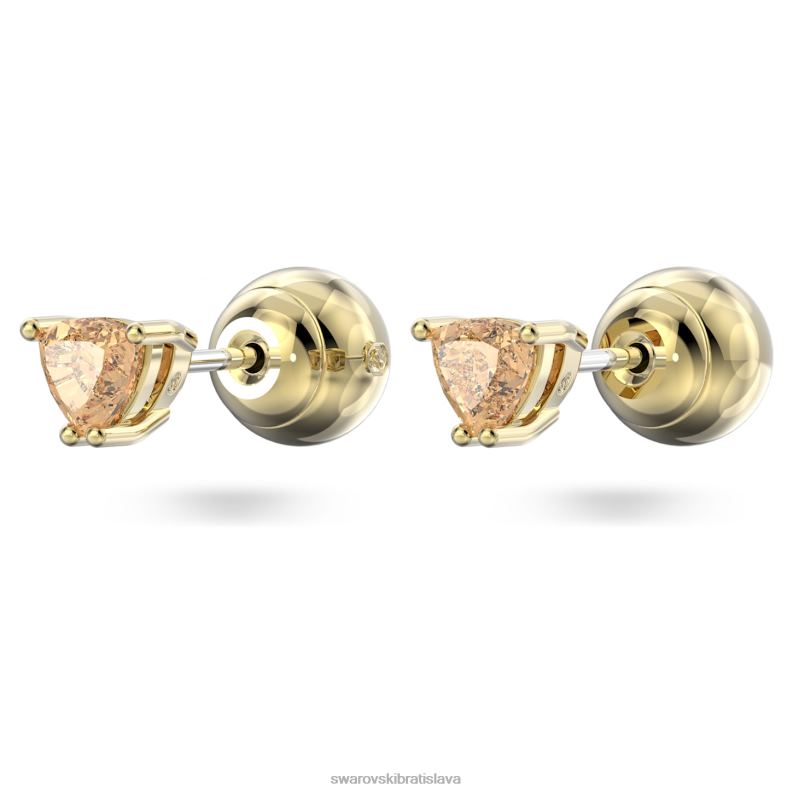 napichovacie náušnice stilla triliantový strih, oranžová, pozlátená B8ZNT705 Swarovski šperky - Image 4